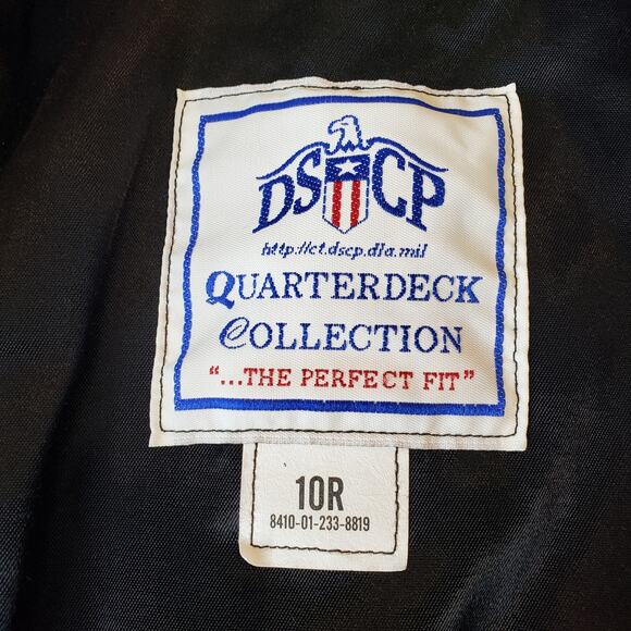 DSCP Quarterback Collection Women's 10R Wool Peacoat Black Overcoat US Navy~ GUC - Picture 2 of 16